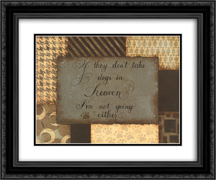 Dogs In Heaven 15x18 Black Ornate Wood Framed Art Print Poster with Double Matting by Smith, Pamela