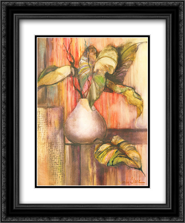 Tropical Elements I 16x19 Black Ornate Wood Framed Art Print Poster with Double Matting by Clark, Sandy