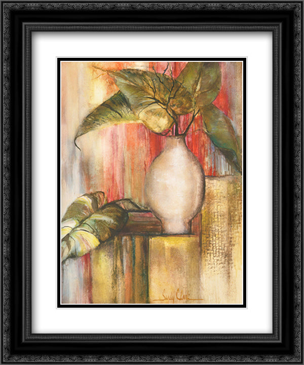 Tropical Elements II 16x19 Black Ornate Wood Framed Art Print Poster with Double Matting by Clark, Sandy