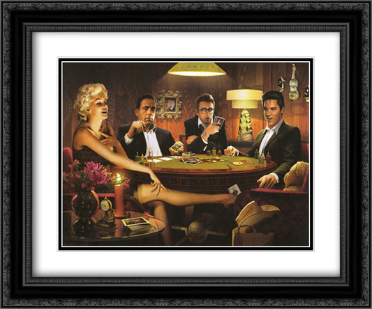 Four of a Kind 18x15 Black Ornate Wood Framed Art Print Poster with Double Matting by Consani, Chris
