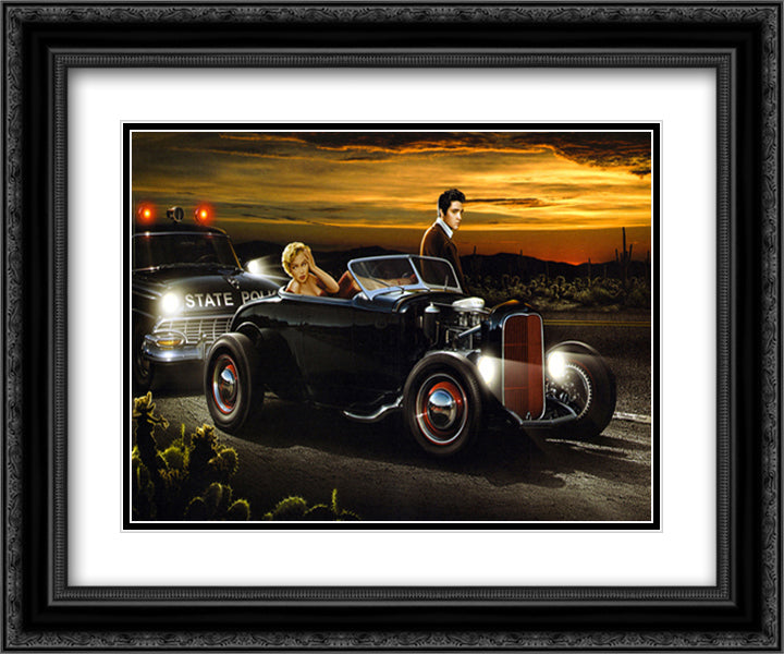 Joy Ride 18x15 Black Ornate Wood Framed Art Print Poster with Double Matting by Flint, Helen