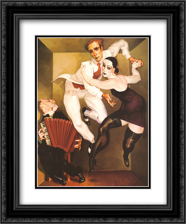 Tango in a Box 15x18 Black Ornate Wood Framed Art Print Poster with Double Matting by Machado, Jaurez