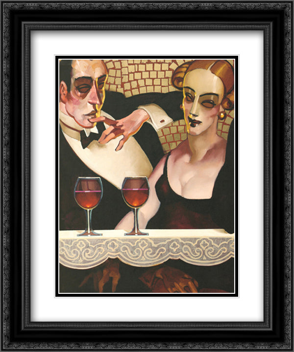 Ladies and Gentlemen I L 15x18 Black Ornate Wood Framed Art Print Poster with Double Matting by Machado, Jaurez