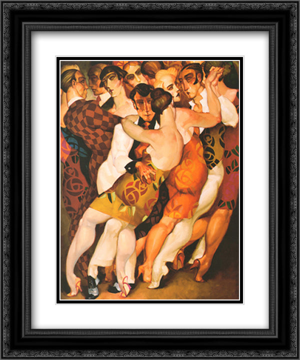 Tango Room 15x18 Black Ornate Wood Framed Art Print Poster with Double Matting by Machado, Jaurez
