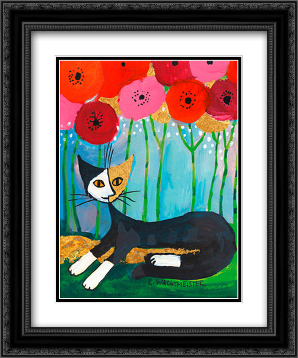 Summertime 14x16 Black Ornate Wood Framed Art Print Poster with Double Matting by Wachtmeister, Rosina
