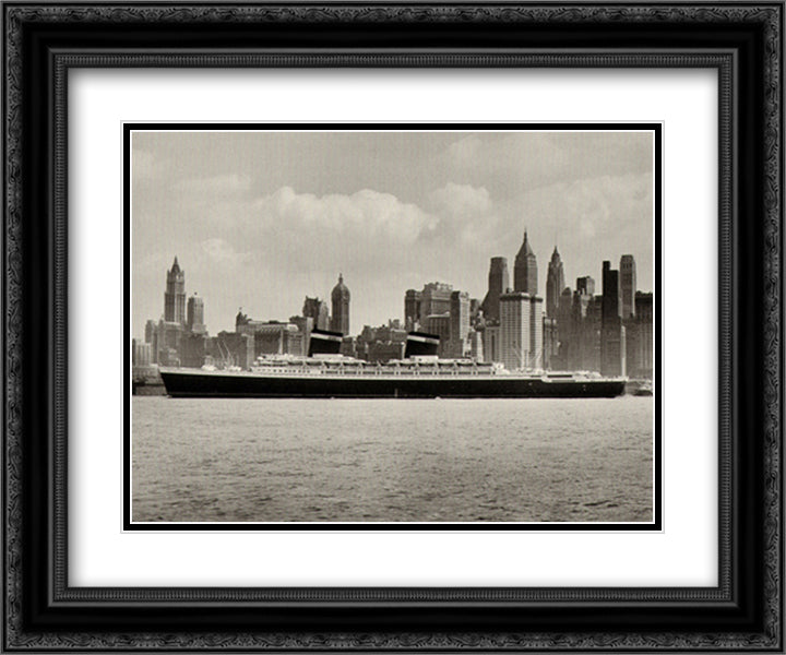 Ss United States 1953 18x15 Black Ornate Wood Framed Art Print Poster with Double Matting by American History