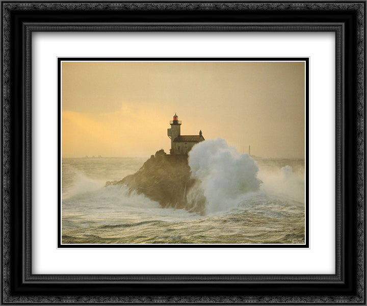 Tevennec 15x18 Black Ornate Wood Framed Art Print Poster with Double Matting by Plisson, Philip
