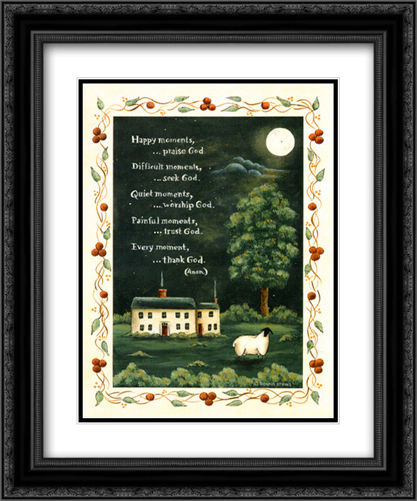 Thank God 15x18 Black Ornate Wood Framed Art Print Poster with Double Matting by Atkins, Donna