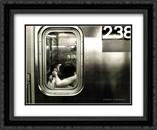 Urban Romance 15x18 Black Ornate Wood Framed Art Print Poster with Double Matting