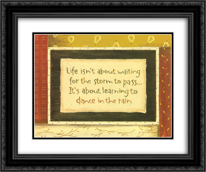 Life isn't about 18x15 Black Ornate Wood Framed Art Print Poster with Double Matting by Tribett, Karen