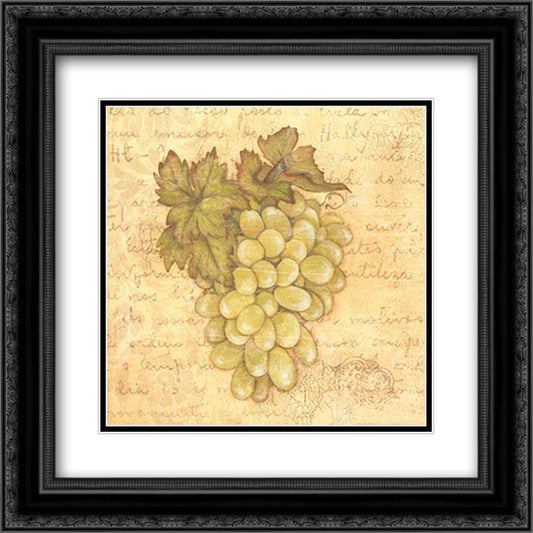 Grapes IV 12x12 Black Ornate Wood Framed Art Print Poster with Double Matting by Marrott, Stephanie