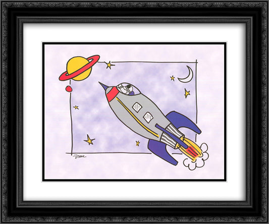 Rocketship I 18x15 Black Ornate Wood Framed Art Print Poster with Double Matting by Stimson, Diane