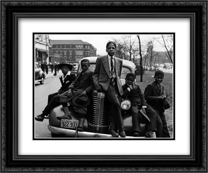 Chicago Boys, Sunday Best, 1941 18x15 Black Ornate Wood Framed Art Print Poster with Double Matting