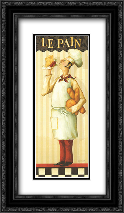 Chef's Masterpiece III 8x16 Black Ornate Wood Framed Art Print Poster with Double Matting by Audit, Lisa
