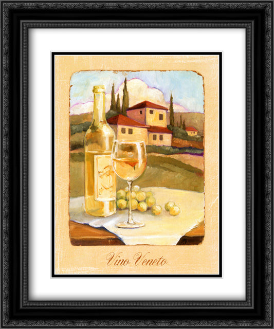 Vino Veneto 15x18 Black Ornate Wood Framed Art Print Poster with Double Matting by Tillmon, Avery