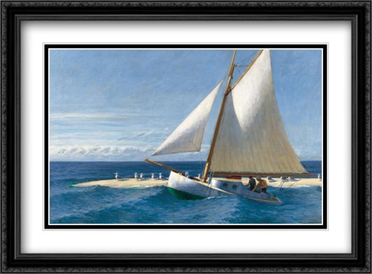 Martha Mckeen of Wellfleet 38x28 Black Ornate Wood Framed Art Print Poster with Double Matting by Hopper, Edward