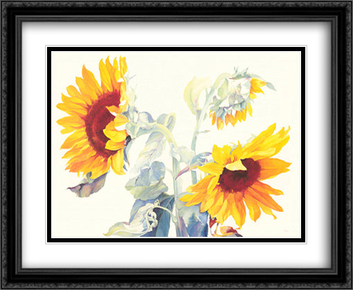 Timepiece 34x28 Black Ornate Wood Framed Art Print Poster with Double Matting by Vernon, Karen