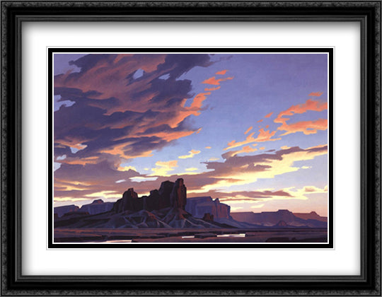 Morning After the Rain 36x28 Black Ornate Wood Framed Art Print Poster with Double Matting by Mell, Ed