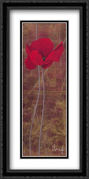 Antique red I 18x36 Black Ornate Wood Framed Art Print Poster with Double Matting by Heigl, Franz