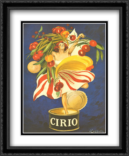 Cirio 28x36 Black Ornate Wood Framed Art Print Poster with Double Matting by Cappiello, Leonetto