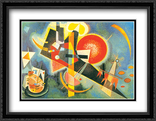 Blue 28x36 Black Ornate Wood Framed Art Print Poster with Double Matting by Kandinsky, Wassily