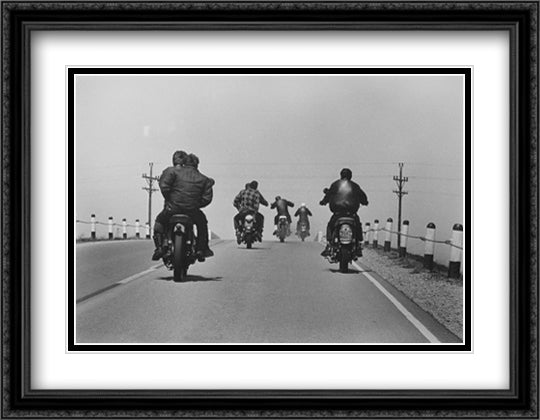 Route 12 34x24 Black Ornate Wood Framed Art Print Poster with Double Matting by Lyon, Danny