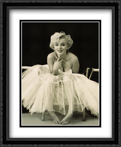 Marilyn Monroe: Marilyn 28x40 Black Ornate Wood Framed Art Print Poster with Double Matting