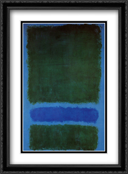 Untitled 28x38 Black Ornate Wood Framed Art Print Poster with Double Matting by Rothko, Mark