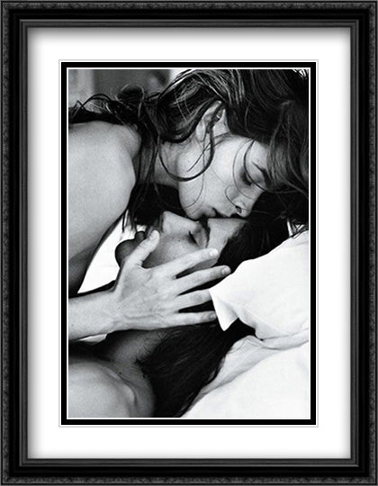 New York 10am, 1991 28x36 Black Ornate Wood Framed Art Print Poster with Double Matting by Hanson, Pamela