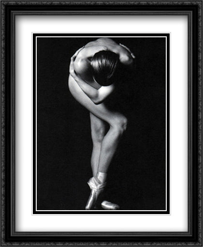 Dance Study TH #1 28x36 Black Ornate Wood Framed Art Print Poster with Double Matting by Schatz, Howard