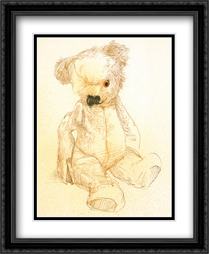 Teddy 28x34 Black Ornate Wood Framed Art Print Poster with Double Matting by Steadman, Ralph