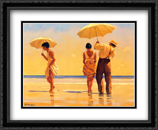 Mad Dogs 36x28 Black Ornate Wood Framed Art Print Poster with Double Matting by Vettriano, Jack