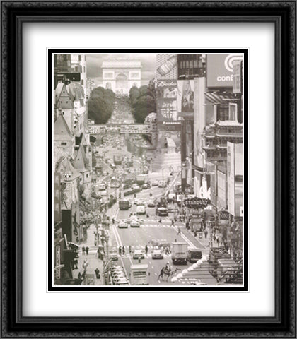 Econo Tour 28x40 Black Ornate Wood Framed Art Print Poster with Double Matting by Barbey, Thomas