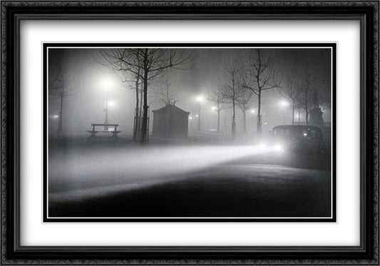 Brouillard, Avenue De L'Observatoire 40x28 Black Ornate Wood Framed Art Print Poster with Double Matting