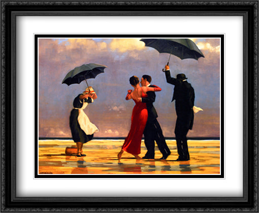 Singing Butler 36x28 Black Ornate Wood Framed Art Print Poster with Double Matting by Vettriano, Jack