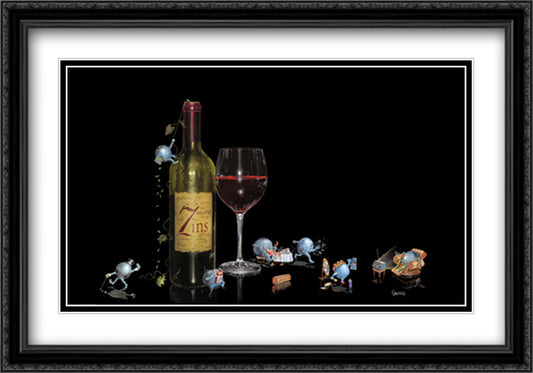 7 Deadly Zins 34x28 Black Ornate Wood Framed Art Print Poster with Double Matting by Godard, Michael