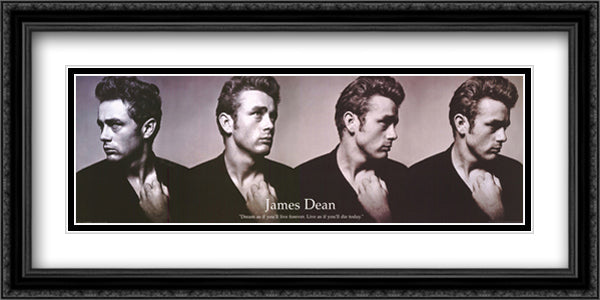 James Dean Dream As You Live 40x16 Black Ornate Wood Framed Art Print Poster with Double Matting