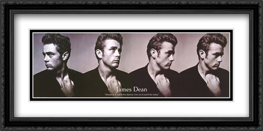 James Dean Dream As You Live 40x16 Black Ornate Wood Framed Art Print Poster with Double Matting