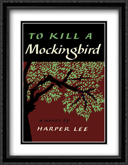 Classic Book Covers: To Kill a Mockingbird 28x40 Black Ornate Wood Framed Art Print Poster with Double Matting