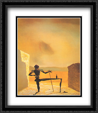 Ghost of Vermeer 28x32 Black Ornate Wood Framed Art Print Poster with Double Matting by Dali, Salvador