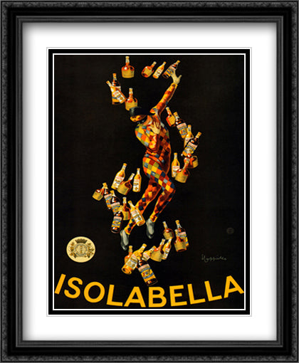 Isolabella, 1910 28x36 Black Ornate Wood Framed Art Print Poster with Double Matting by Cappiello, Leonetto