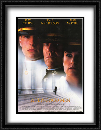 A Few Good Men 28x36 Black Ornate Wood Framed Movie Poster with Double Matting