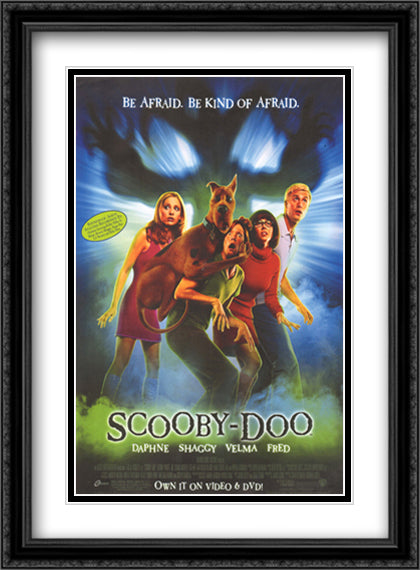 Scooby-Doo 28x38 Black Ornate Wood Framed Movie Poster with Double Matting