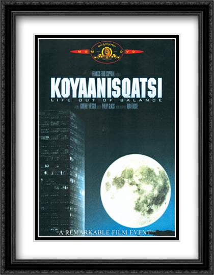 Koyaanisqatsi 28x36 Black Ornate Wood Framed Movie Poster with Double Matting