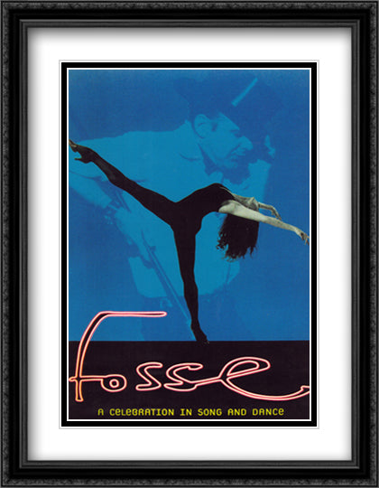 Fosse (Broadway) 28x36 Black Ornate Wood Framed Movie Poster with Double Matting