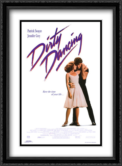 Dirty Dancing 28x38 Black Ornate Wood Framed Movie Poster with Double Matting