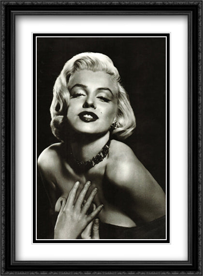 Marilyn Monroe 28x38 Black Ornate Wood Framed Movie Poster with Double Matting