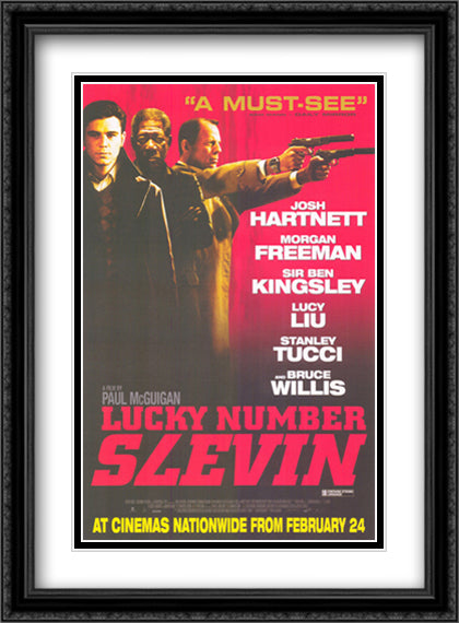 Lucky Number Slevin 28x38 Black Ornate Wood Framed Movie Poster with Double Matting