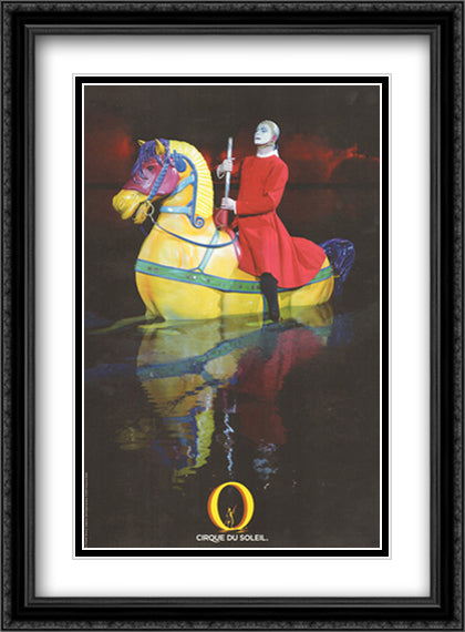 Cirque du Soleil - "O", c.1998 (horse and comete) 28x38 Black Ornate Wood Framed Movie Poster with Double Matting