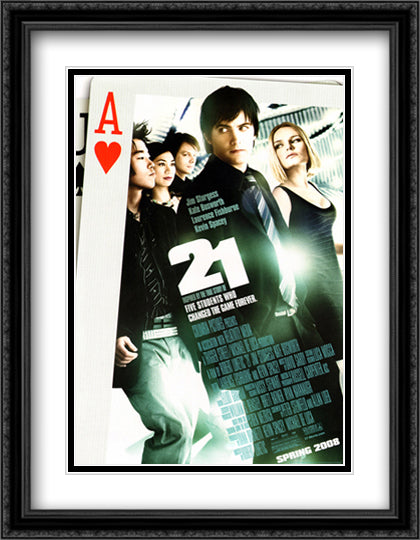 21 28x36 Black Ornate Wood Framed Movie Poster with Double Matting